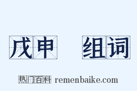 戊申録组词是什么意思的图片